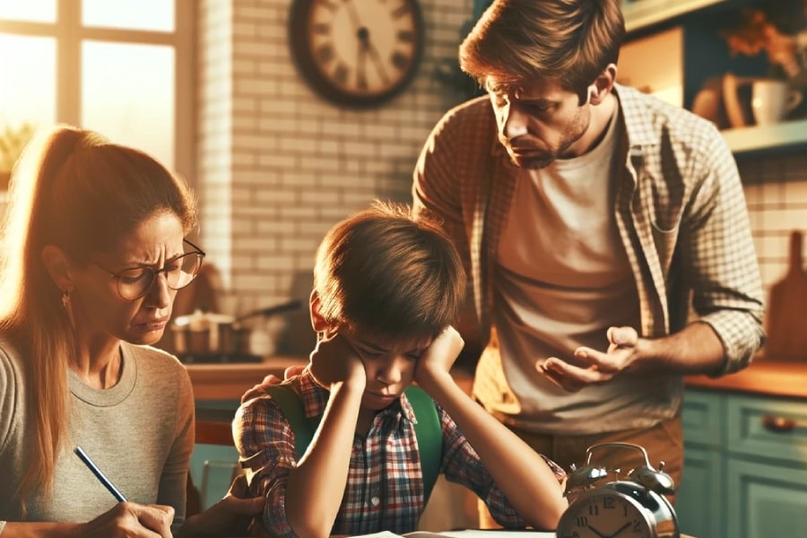 When is the Right Time for Parents to Support Their Kids with Tutoring? 17 parents helping out their child with homework