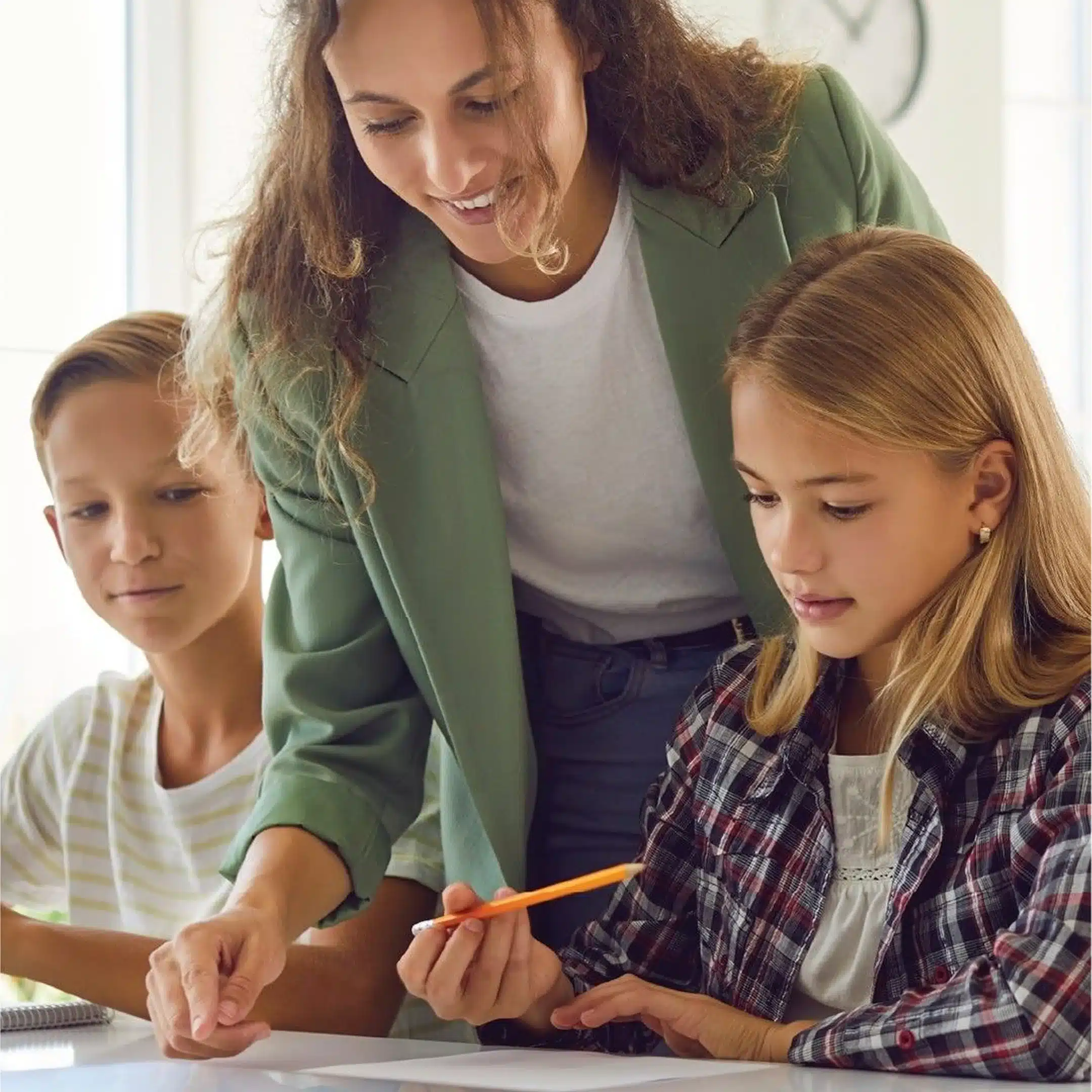 Selective school tutoring: a Matching Minds tutor preparing a student for an entrance exam