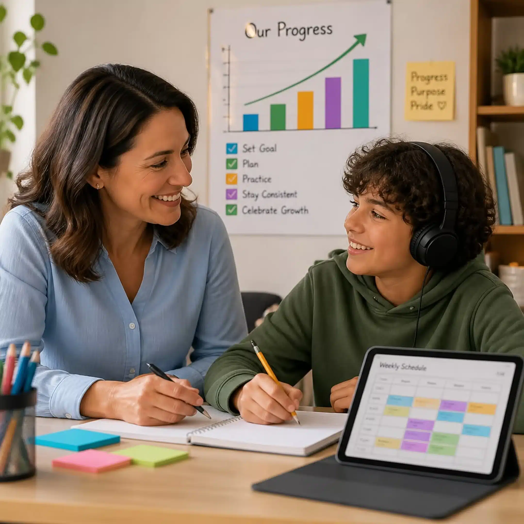 VCE tutor in Melbourne working one-on-one with a senior student at Matching Minds